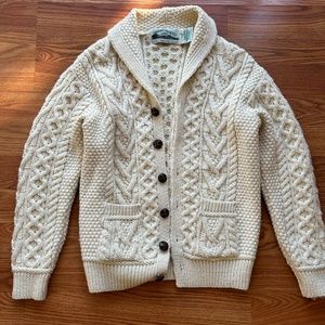 Irish wool knitted cardigan